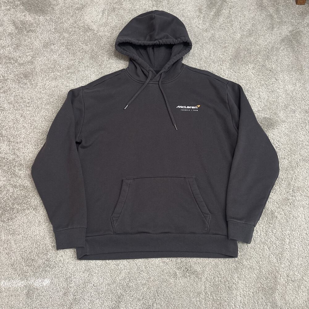 McLaren F1 Team Men's Large Black Hoodie 2023 MCL60 Graphic Sweatshirt